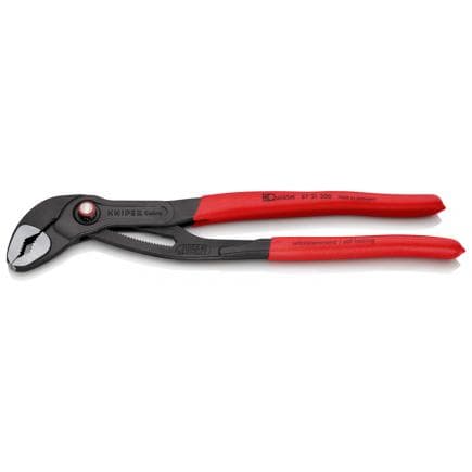 KNIPEX 87 21 250 - Cobra® QuickSet Pince multiprise nouvelle génération pour tubes et écrous, bondérisée grise, tête polie, poignées enduites de...