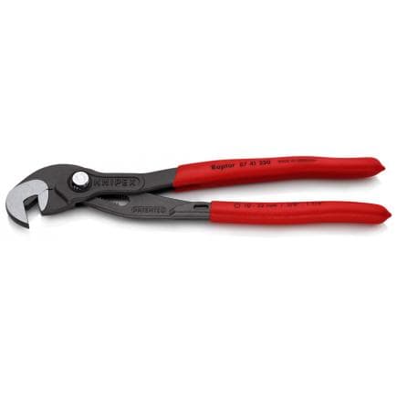 KNIPEX 87 41 250 - Pince clé "Tucano", bondérisée grise, tête polie, poignées enduites de résine synthétique antidérapante