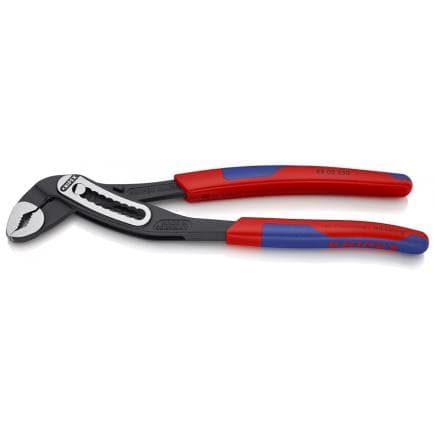 KNIPEX 88 02 250 - Alligator® Pince multiprise pour tubes et écrous, en alliage noir, tête polie, poignées revêtues d'un matériau bi-composant,...
