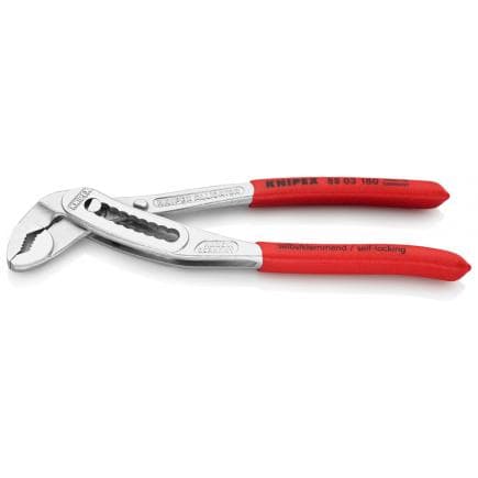 KNIPEX 88 03 180 - Alligator® Pince multiprise pour tubes et écrous, chromée, poignées enduites de résine synthétique antidérapante