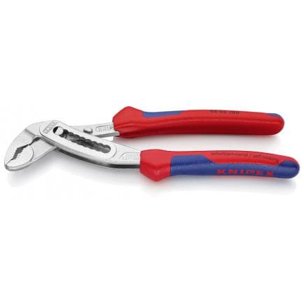 KNIPEX 88 05 180 - Alligator® Pince multiprise pour tubes et écrous, chromée, poignées revêtues d'un matériau bi-composant