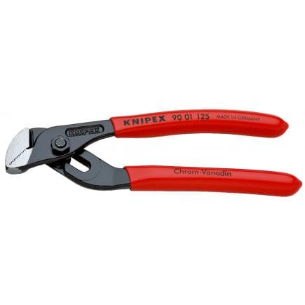 KNIPEX 90 01 125 - Mini pince multiprise pour tubes et écrous avec rainures de guide fraisées, bondérisée noire, tête polie, poignées enduites de...