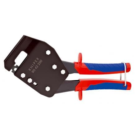 KNIPEX 90 42 250 - Poinçonneuse pour profilés en tôle, acier bruni, poignées revêtues d'un matériau bi-composant, pour une utilisation à une main