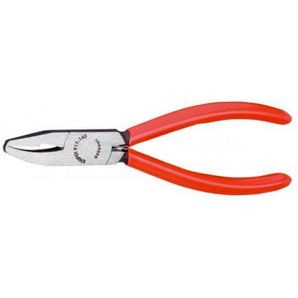KNIPEX 91 71 160 - Pince de vitrier - à becs courbés, bondérisée noire, tête polie, poignées enduites de résine synthétique, largeur de bec 4,0 mm