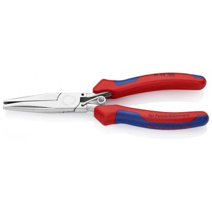 KNIPEX 91 92 180 - Pinces pour agrafes de tapisserie d'ameublement, polie miroir, poignées revêtues d'un matériau bi-composant