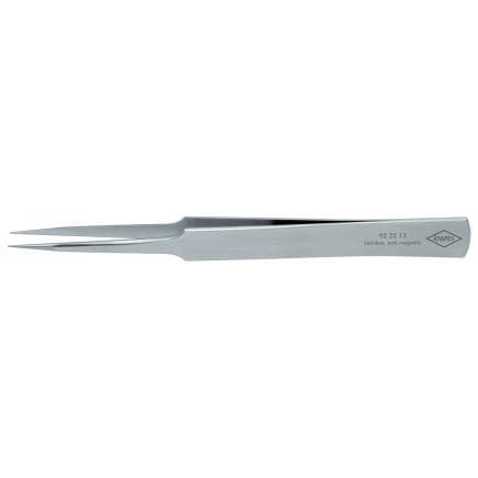 KNIPEX 92 22 13 - Brucelles de précision à pointe aiguille droite en acier inoxydable