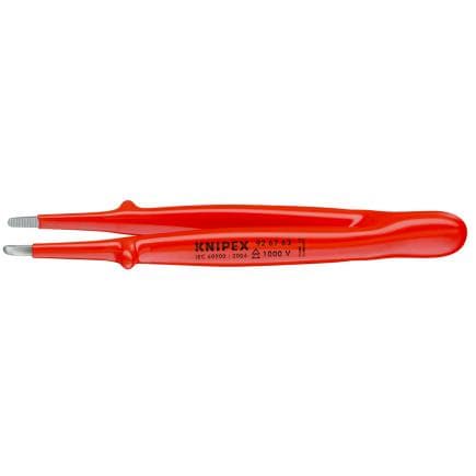 KNIPEX 92 67 63 - Brucelles de précision isolées, forme droite à pointes moletées
