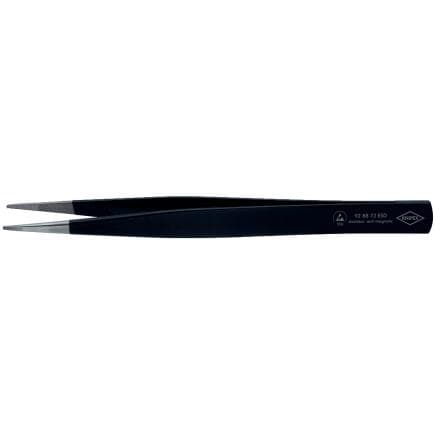 KNIPEX 92 88 73 ESD - Brucelles de précision ESD, pointes angulaires, finement moletées