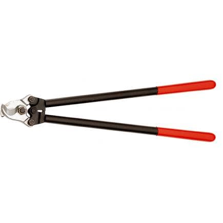 KNIPEX 95 21 600 - Coupe-câbles pour prise à deux mains, tête polie, poignées enduites de résine synthétique