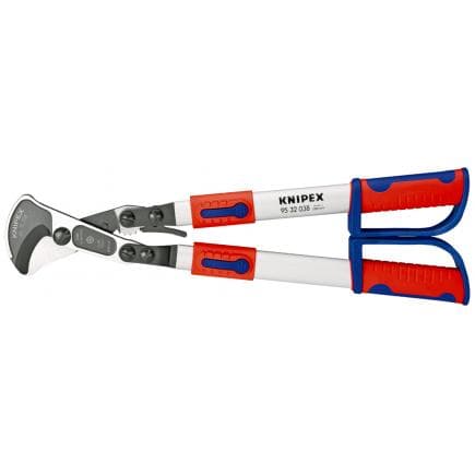KNIPEX 95 32 038 - Cisaille à câble (système à cliquet) avec poignées télescopiques