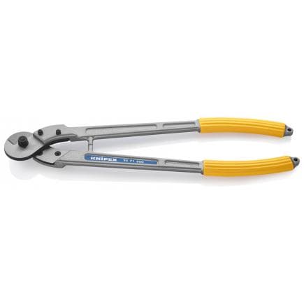 KNIPEX 95 71 600 - Cisaille pour câble en acier, tête polie, poignées enduites de résine synthétique avec tête renforcée pour des performances...