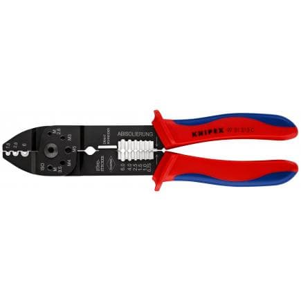 KNIPEX 97 21 215 C - Pince à sertir pour cosses et connecteurs pour câbles non isolés