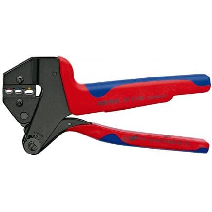 KNIPEX 97 43 06 - Pince à sertir universelle pour matrices interchangeables avec matrice de sertissage montée pour cosses et connecteurs pré-isolés