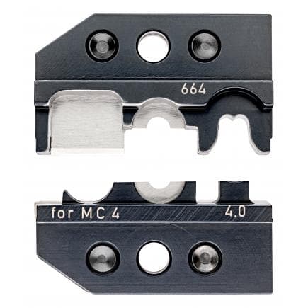 KNIPEX 97 49 66 4 - Matrice de sertissage pour connecteurs de câbles solaires MC4 (contacts multiples) coupe-dénudage-sertissage