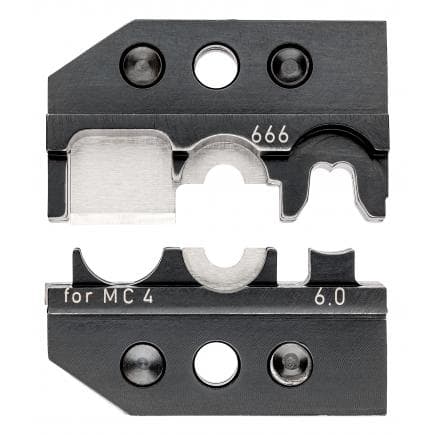 KNIPEX 97 49 66 6 - Matrice de sertissage pour connecteurs de câbles solaires MC4 (contacts multiples) coupe-dénudage-sertissage
