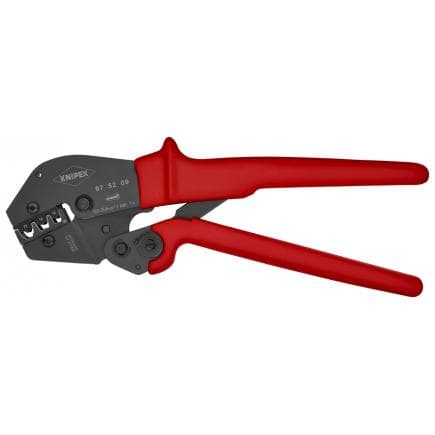 KNIPEX 97 52 09 - Pince à sertir également utilisable à deux mains, acier bruni, cosses à douille pré-isolées et non isolées