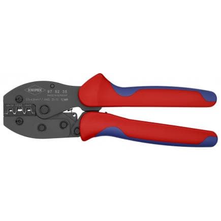 KNIPEX 97 52 35 - Pince à sertir PreciForce®, acier bruni, pour connecteurs non isolés (largeur 4,8 + 6,3 mm)