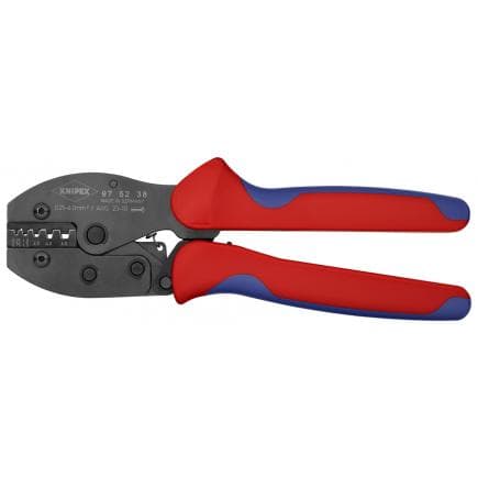 KNIPEX 97 52 38 - Pince à sertir PreciForce®, acier bruni, pour cosses à douilles pré-isolées et non isolées