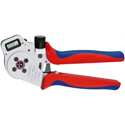 KNIPEX 97 52 65 DG A - Pince quadruple pour contacts tournés, chromée, poignées revêtues d'un matériau bi-composant, indication numérique de la...