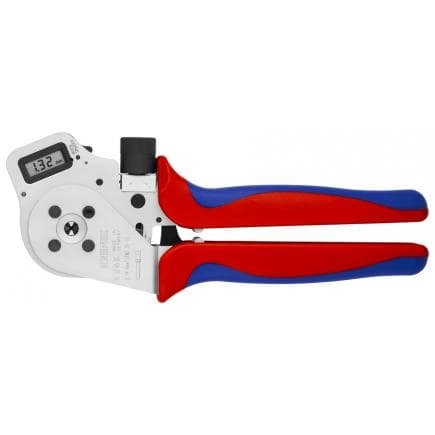 KNIPEX 97 52 65 DG - Pince quadruple pour contacts tournés, chromée, poignées revêtues d'un matériau bi-composant, indication numérique de la...