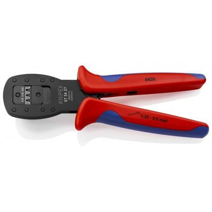 KNIPEX 97 54 27 - Pince pour câblage parallèle, pour mini-connecteurs, sertissage parallèle, acier bruni, poignées revêtues d'un matériau...
