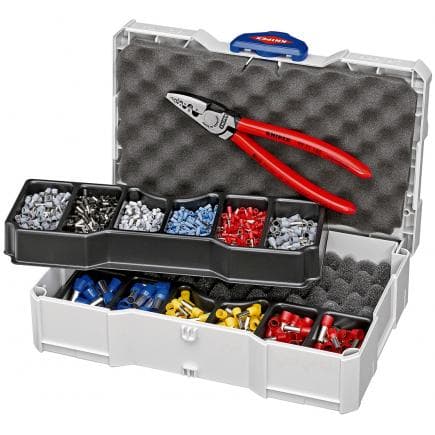 KNIPEX 97 90 06 - Assortiment de cosses pour cosses à douille avec pince à sertir pour cosses à douille 97 71 180