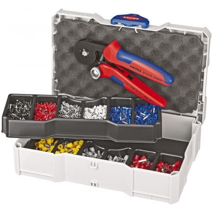 KNIPEX 97 90 09 - Assortiment de cosses pour cosses à douille avec pince à sertir pour cosses à douilles 97 53 04