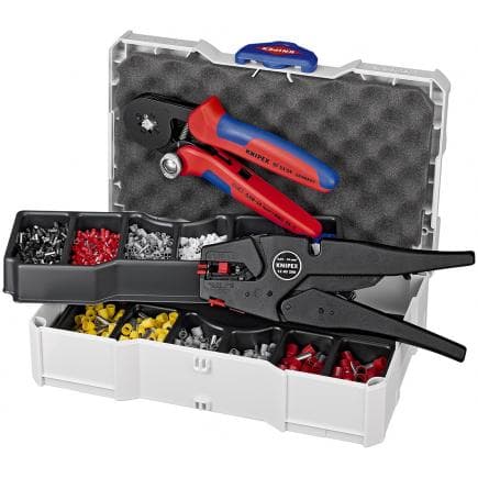 KNIPEX 97 90 10 - Assortiment de cosses pour cosses à douille avec pince à sertir pour cosses à douille 97 53 04 et pince à dénuder automatique 12...