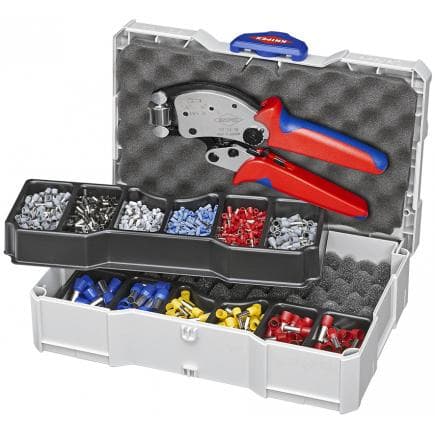 KNIPEX 97 90 13 - Assortiment de cosses pour embouts avec collier plastique avec KNIPEX Twistor16® 97 53 18