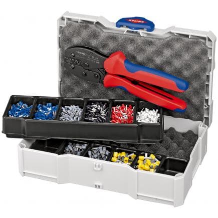 KNIPEX 97 90 23 - Assortiment de cosses pour cosses à douille avec pince à sertir pour cosses à douille 97 52 38