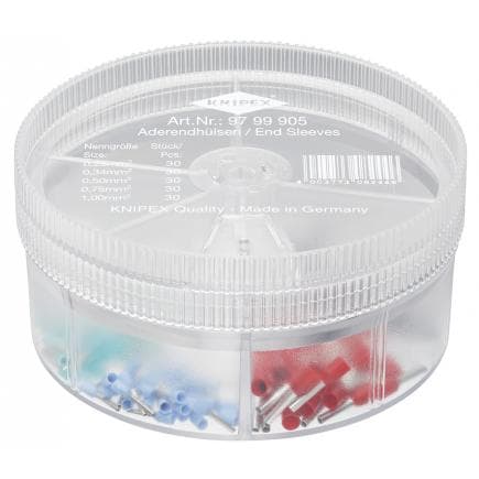 KNIPEX 97 99 905 - Boîtes d'assortiment de bornes à douilles pré-isolées (150 pièces)