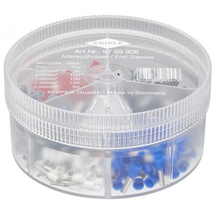 KNIPEX 97 99 906 - Boîtes d'assortiment de bornes à douilles pré-isolées (400 pièces)