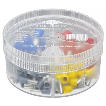 KNIPEX 97 99 907 - Boîtes d'assortiment de bornes pré-isolées (100 pièces)