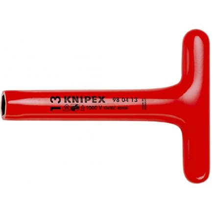 KNIPEX 98 04 08 - Clé hexagonale avec manche en "T" VDE 200 mm