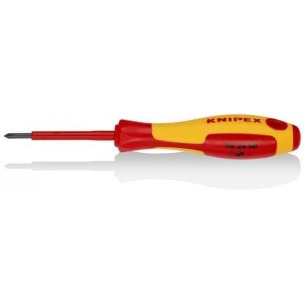 KNIPEX 98 24 00 - Tournevis d'électricien Phillips® acier bruni, VDE