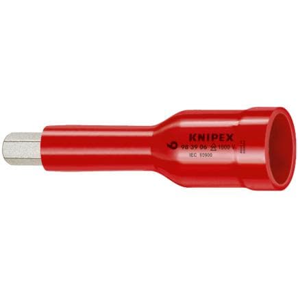KNIPEX 98 39 08 - Clé à douille pour vis six pans creux avec adaptateur carré intérieur 3/8''