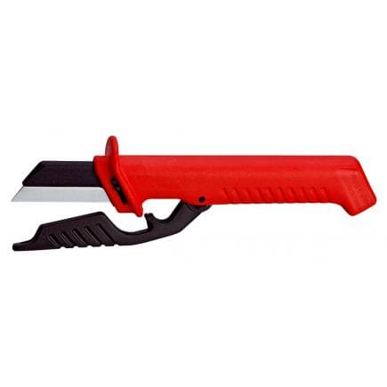 KNIPEX 98 56 - Couteau d'électricien avec lame interchangeable, VDE