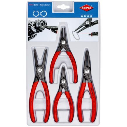 KNIPEX 00 20 03 SB - Assortiment de pinces de précision pour circlips (4 pièces)