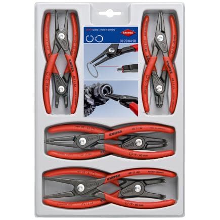 KNIPEX 00 20 04 SB - Assortiment de pinces de précision pour circlips (8 pièces)