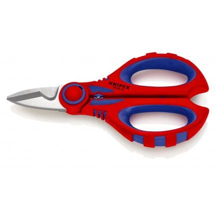 KNIPEX 95 05 10 SB - Ciseaux d'électricien avec point de sertissage pour cosses à douille