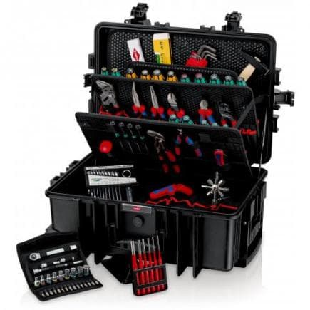 KNIPEX 00 21 37 M - Mallette à outils "Robust45 Move" avec assortiment mécanique (90 pcs.)