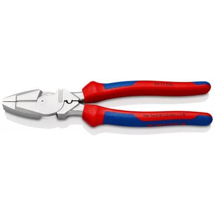 KNIPEX 09 15 240 - Pince universelle type "strong" "Lineman's Pliers", modèle américain, surface chromée