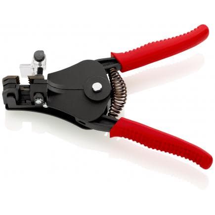 KNIPEX 12 11 180--SPENTO - Pince à dénuder noire avec lames profilées, enduite de résine synthétique
