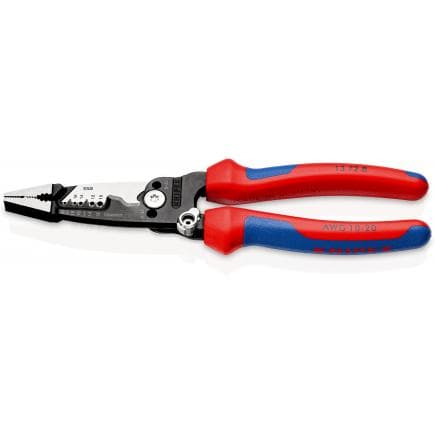 KNIPEX 13 72 8 - Pince d'électricien multifonction WireStripper, style américain avec poignées multi-matières