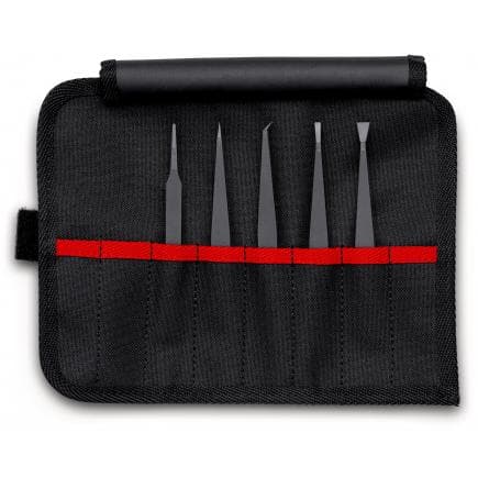 KNIPEX 92 00 05 ESD - Jeu de pincettes en résine synthétique ESD (5 pcs.)