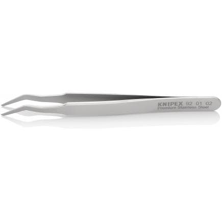 KNIPEX 92 01 02 - Brucelles CMS de précision, coudées et pointues, en acier inoxydable