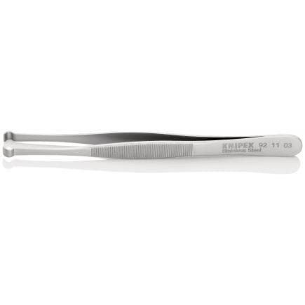 KNIPEX 92 11 03 - Brucelles de positionnement courbées, plates, en acier inoxydable