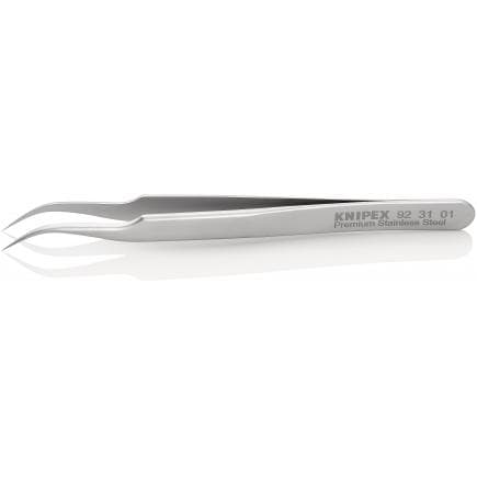 KNIPEX 92 31 01 - Brucelles de précision courbées, pointues, en acier inoxydable