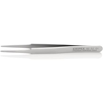 KNIPEX 92 51 01 - Brucelles de précision droites, rondes, en acier inoxydable