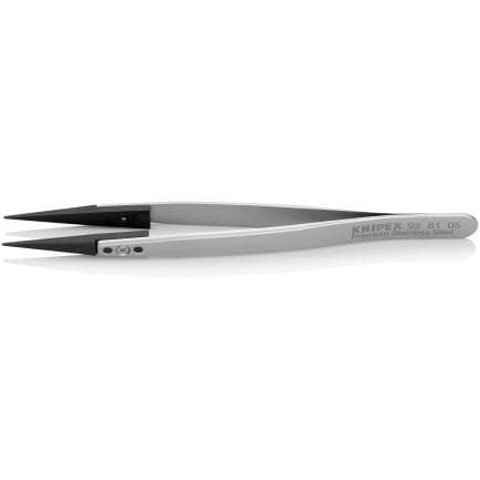 KNIPEX 92 81 05 - Brucelles à pointes interchangeables ESD, droites, pointues, en acier inoxydable